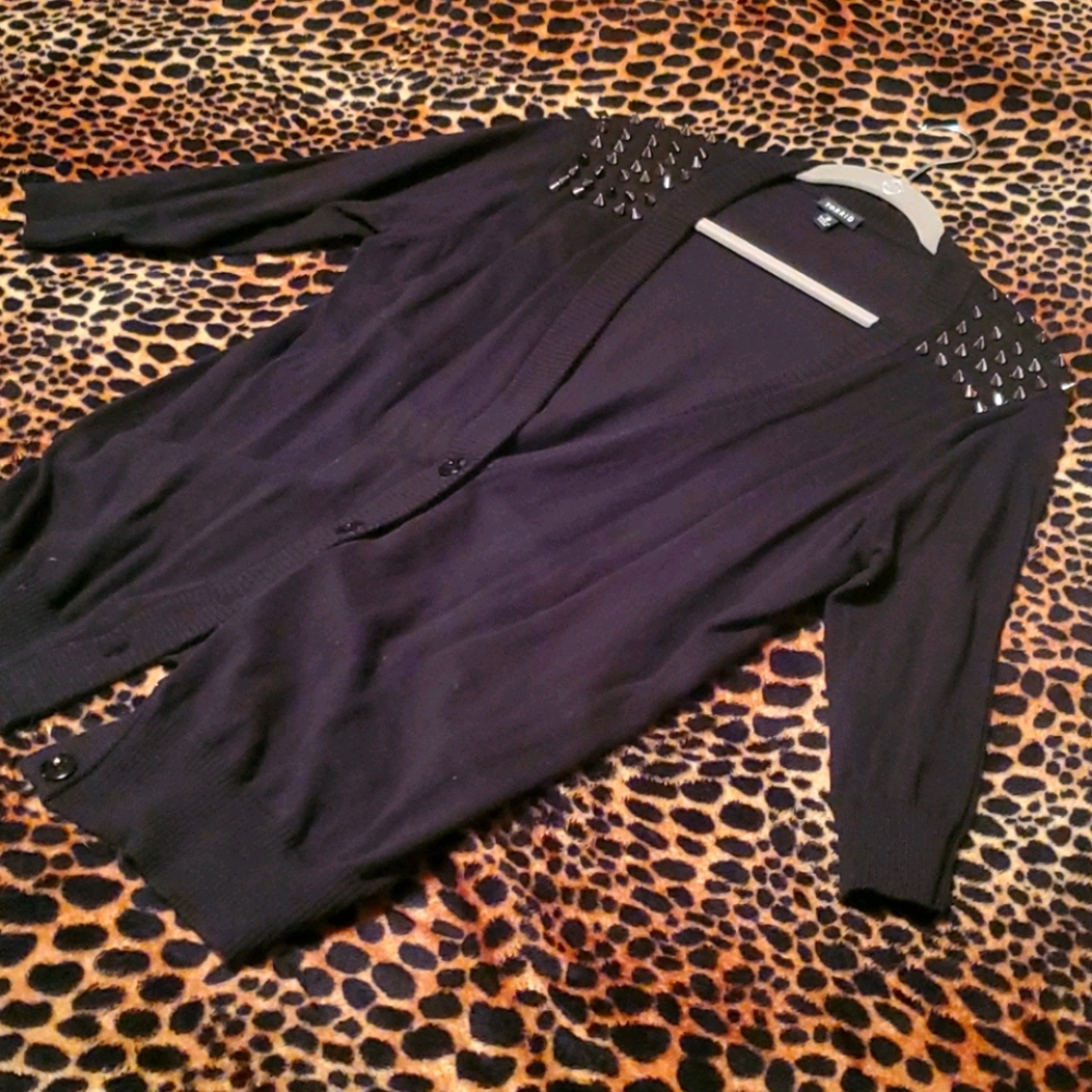 Studded Sweater Cardigan